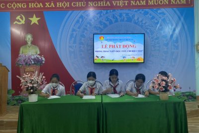 Liên đội trường THCS thị trấn Trà Xuân tổ chức Lễ phát động “Liên đội 3 tốt, Chi đội 3 tốt”