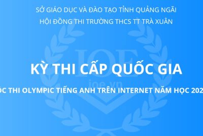 Trường THCS TT Trà Xuân tổ chức thành công cuộc thi IOE và Violympic vòng cấp Quốc gia năm học 2023-2024