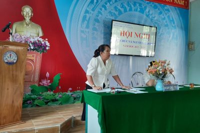 Trường THCS thị trấn Trà Xuân tổ chức Hội nghị Viên chức và người lao động năm học 2022-2023
