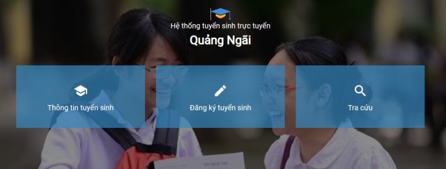 Hệ thống tuyển sinh trực tuyến Quảng Ngãi